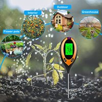 Le capteur de sol multifonctionnel quatre en un mesure la température, l'humidité, la valeur du pH et l'intensité de la lumière du sol