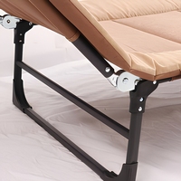 Lits de camping ergonomiques d'extérieur, confortables, avec coussin épais, design moderne, pliables, en acier inoxydable, pour la plage, le parc et le camping