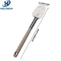 Spatule décorative en silicone de qualité alimentaire résistante à la chaleur pour la cuisine et la pâtisserie, outil de mélange et de raclage pour gâteaux et crèmes