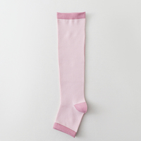 Chaussettes de compression pour jeunes à blocage de couleur avec pression circulatoire pour soulager l'œdème, la fatigue, les chaussettes de sport de yoga, logo en bas