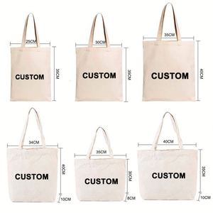 Bolsa de Tela de Algodón Reciclado Ecológica con Bolsillo, Bolsas de Compras con Asas - Product Image 4