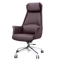 Chaise de bureau de direction en cuir PU à dossier haut, inclinable et réglable, pivotante, vente en gros directe d'usine, MOQ 5