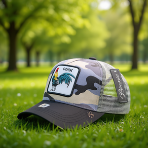 Cappello Trucker Ricamato Bonnie, 6 Pannelli in Rete, Unisex per Adulti, Casual, Primavera-Estate, Traspirante e Impermeabile - Product Image 2