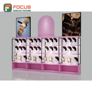 Custom Hairpiece Display Counter Glass Top Lockable Drawer Multi Shelf Display Counter Cabinet - Product Image 5