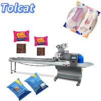 Machine d'emballage horizontale multifonctionnelle pour oreillers, biscuits, produits de boulangerie, légumes, avec imprimante