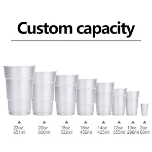 Tasse jetable réutilisable de fête multicolore avec logo personnalisé tasse en aluminium de bar boisson froide tasse à bière tasse en aluminium de cola - Product Image 4