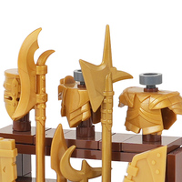 Nouveaux ensembles de blocs de construction de modèles de guerres de la Seconde Guerre mondiale, supports d'armes militaires médiévales, jouets de puzzle pour enfants