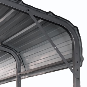 Installation rapide Abri d'auto moderne en acier galvanisé en métal Bois traité thermiquement Installation facile Garage pop-up pour le stationnement de voiture et l'ombre - Product Image 5