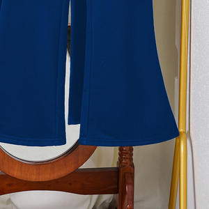 Ensembles de vêtements pour enfants <span class=keywords><strong>pas</strong></span> chers printemps-automne 2026, vente en gros, haut à col volanté rayé, pantalon évasé, deux pièces, vêtements pour adolescentes - Product Image 4