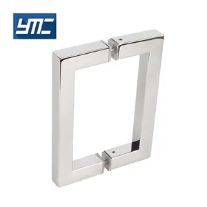 Bathroom Hardware square double sides long lever glass door handle