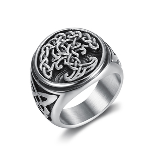 Beier — bijoux Viking personnalisés, nouvelle bague d'amulette, bijoux nordiques classiques pour hommes, acier inoxydable, chevalière d'arbre de vie - Product Image 1