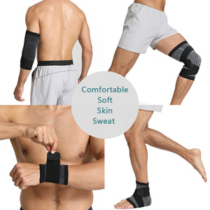 Ensemble complet réglable de 4 paires de protections sportives et de soutien, incluant des protections pour les genoux, les coudes, les chevilles et les poignets - Product Image 2