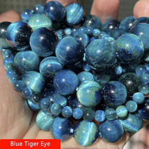 4 6 8 10mm बाघ आंख लावा Amazonite Turquoises Agates जैस्पर्स क्वार्ट्ज गार्नेट प्राकृतिक पत्थर मोती गहने बनाने के लिए DIY कंगन - Product Image 3