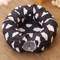 Lit pliable en polyester modèle XY245 pour chats, chiens, lapins – Conception simple, tunnel de grimpement