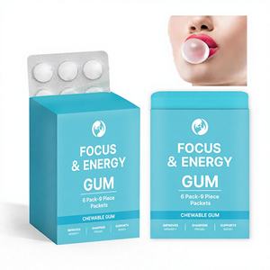 Ausreson OEM Energy and Focus permen karet Mint Brain suplemen kesehatan Vitamin l-theanine Focus Energy <span class=keywords><strong>Gum</strong></span> - Product Image 1