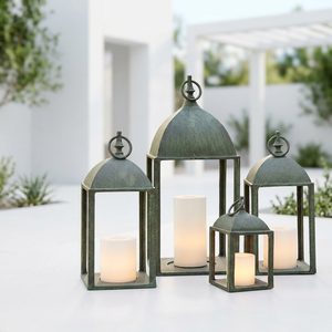 Faroles de Metal Clásicos Hechos a Mano en Diferentes Tamaños para Decoración del Hogar y Patio - Product Image 1