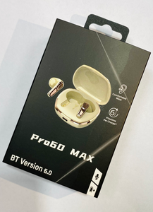Audífonos Pro60 Max IPX4 Resistentes al Agua con Indicador LED de Batería, Chipset JL para Baja Latencia de 5.5ms, In-Ear Inalámbricos para Gaming, 20 Horas - Product Image 6