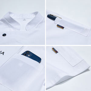 Personalizable barato Chef chaquetas camisa para restaurante personal uniforme de manga corta chaqueta de Chef personalizado - Product Image 4