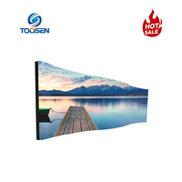 Pantalla LED cilíndrica de empalme sin interrupciones Toosen P0.9 P1.2 P1.5 P1.8, pantalla de video LED flexible digital 8K HD para vestíbulo de hotel