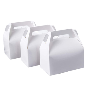 Fabrik-OEM Weiße Geschenkboxen mit Griffen aus Recyclingmaterialien & Schaumstoffeinlage für Hochzeit, Geburtstag, Babyparty - Product Image 1