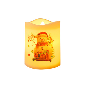 Decoración Navideña para Fiestas, Linterna de Vela Navideña, Lámpara LED de Muñeco de Nieve, Luz Nocturna de Vela, Velas LED sin Llama - Product Image 5