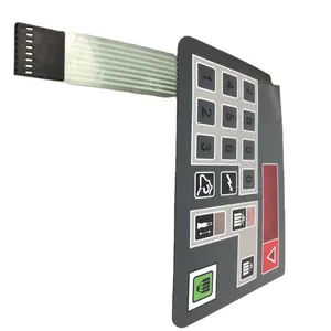 Push Button Switches Keypads Keyboards Graphic Overlay Metal Dome Membrane Switch Keypad Membrane Panel With 3M467 Adhesive