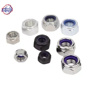 DIN985 Hexagon Thin Nuts With Non-Metallic Insert nylon insert stainless steel 304 316 A2 A4 M3 M4 M5 M6 M8 Hex Insert lock nut