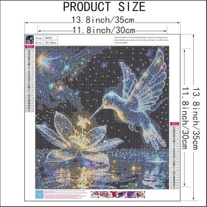 30X30Cm Kolibrie Diamond Painting Kit-5d Sparkle Diy Art Craft - Bulk Groothandel Voor Cadeauwinkels - Product Image 2