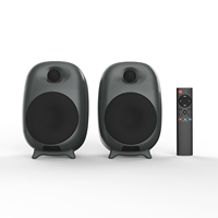 Bestisan SR08 80W Mini haut-parleur d'étagère de cinéma maison avec couvercle en treillis métallique Caractéristiques des basses puissantes et des systèmes de cinéma maison
