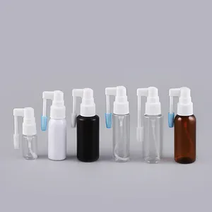 Pulverizador de garganta médico PP, rociador Nasal de plástico Oral con uso en la garganta, boquilla larga para la boca, tapa de botella de niebla, botella de Spray HDPE