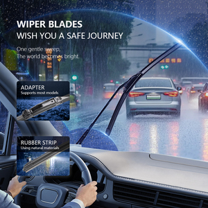 Balais d'essuie-<span class=keywords><strong>glace</strong></span> universels plats pour voiture OEM, en <span class=keywords><strong>caoutchouc</strong></span> naturel, pour pare-brise, toutes saisons - Product Image 5