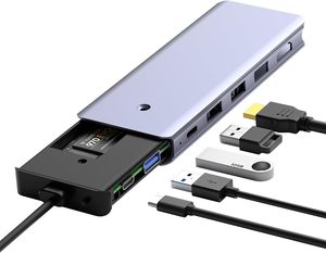 <span class=keywords><strong>Hub</strong></span> multiport type <span class=keywords><strong>c</strong></span> adaptateur chargeur ordinateur portable 6 en 1 <span class=keywords><strong>SSD</strong></span> <span class=keywords><strong>HUB</strong></span> <span class=keywords><strong>USB</strong></span> pour table <span class=keywords><strong>NVME</strong></span> m.2 boîtier <span class=keywords><strong>ssd</strong></span> - Product Image 1