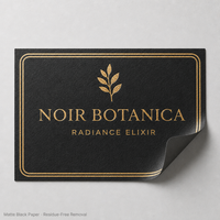 Étiquettes autocollantes en feuille d'or personnalisées pour l'emballage des flacons cosmétiques