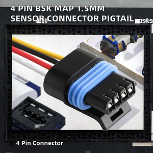 Adaptador de Enchufe para Motor de Ralentí Automotriz HAIDIE F263510 de 4 Pines, 12V 2A, Contactos de Cobre Hembra, Carcasa de Latón, Cable Negro de 15cm - Product Image 2