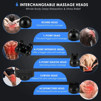 Elektrischer Ergonomischer Massagestab Handmassagegerät für den Ganzen Körper Rücken Nacken Schulter Delfin Infrarot Massagehammer Vibrationsgerät