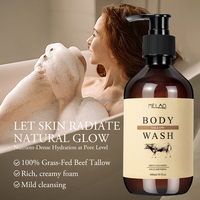 Gel Douche Corps au Suif Prébiotique Naturel et Entièrement Naturel, Huile d'Orchidée Pure Pressée à Froid, Nourrit le Microbiome Cutané, Nettoyant Corporel