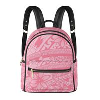 Sac à dos tendance en cuir PU durable, imperméable, avec logo personnalisé, motif polynésien Tonga, pour femme, idéal pour l'école - Prix de gros