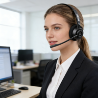 Headset nirkabel bisnis terbaik dengan mikrofon