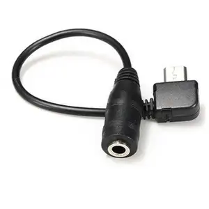 Micro USB Male To 3.5mm Jack Female Audio Cable Cord For Active Clip Mic Microphone Convert Adapter