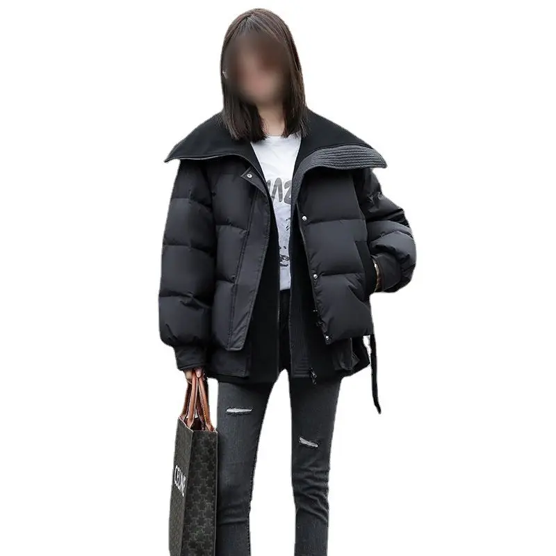 High-end down jacket women's short fall winter 2022 new small fashion warm Korean version of folding wear removable coat
