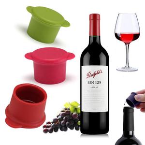 Custom Beer Beverage Bottle Leak Free Fresh Keeping Silicone Plug Food Grade Red <b>Wine</b> Bottle Caps - Product Image 1