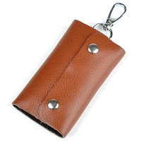 Precio de fábrica: Estuche de cuero para llaves de coche, funda organizadora con cadena, monedero, llavero, organizador de llaves de bolsillo