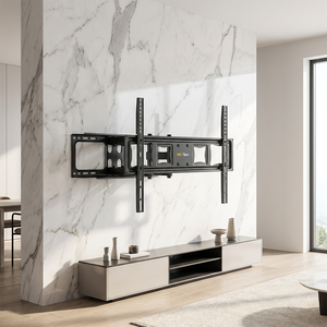 Support mural pour téléviseur professionnel à grand écran de 42 à 80 pouces, capacité de charge de 45 kg, mouvement complet, VESA 600x400, bras flexible inclinable et pivotant en métal - Product Image 1