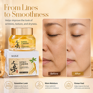 <span class=keywords><strong>Crema</strong></span> <span class=keywords><strong>Viso</strong></span> <span class=keywords><strong>Donna</strong></span> KUGE con Ginseng, Collagene e Glicerina, Anti-rughe, Anti-età, Rassodante e Idratante - Product Image 6