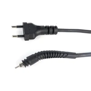 2-core Brazilian swivel power cord for hair straightener and flat iron black length 1.2m/1.5m/1.8m