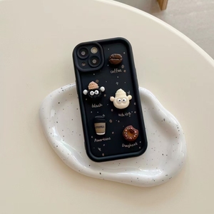 Cá Nhân 3D Cốc Cà Phê Silicone Gấu Điện Thoại Di Động Trường Hợp Đối Với iPhone 16 15 14 13 12 11 Pro Max - Product Image 3