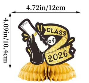 ของตกแต่งงานรับปริญญา DAMAI 2026 ขอแสดงความยินดีกับบัณฑิต ของตกแต่งโต๊ะรูปทรงรังผึ้ง ของชำร่วยงานปาร์ตี้ ขายส่งจากโรงงานโดยตรง - Product Image 3