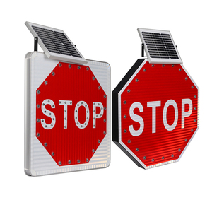 Trung Quốc <span class=keywords><strong>Led</strong></span> nhà cung cấp bán buôn cao phản ánh giao thông an toàn đường bộ dấu hiệu cảnh báo tích hợp bảng nhôm năng lượng mặt trời giao thông dấu hiệu dừng - Product Image 2