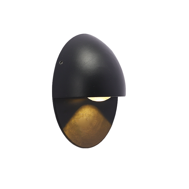 Modern Outdoor Wall Lamp 3W LED Wall-Mounted Spotlight Black Aluminum IP65 Waterproof 3000K Warm Light 3-Year Warranty CRI>80