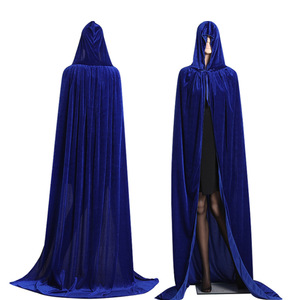 Capa con capucha para hombre y mujer, capa larga de terciopelo, disfraz de Halloween, Vampire - Product Image 3